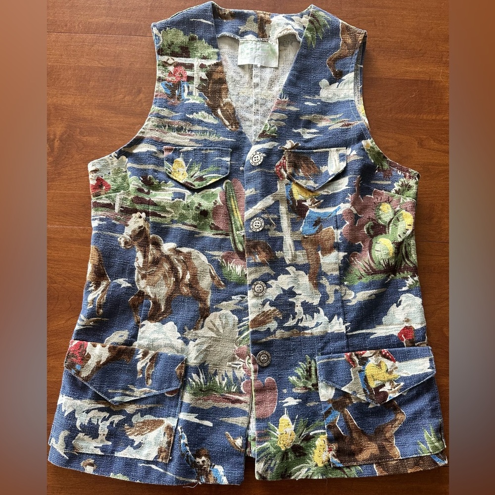 Women’s Cowboy Print Vest